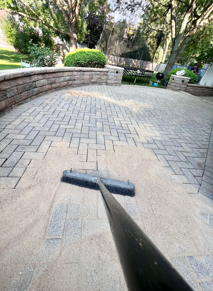 Our Paver maintenance service ensures the longevity and aesthetic appeal of your pavers, preventing weed growth, restoring color and preventing cracks or damage. for DG Stone & Landscaping Designs in DuPage County, Illinois