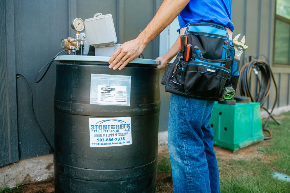 Our Controlling West Nile Virus service offers homeowners peace of mind by efficiently reducing mosquito populations through our advanced Automatic Insect Misting System, ensuring a safer and more comfortable outdoor living space. for Stonecreek Solutions in Commerce, TX