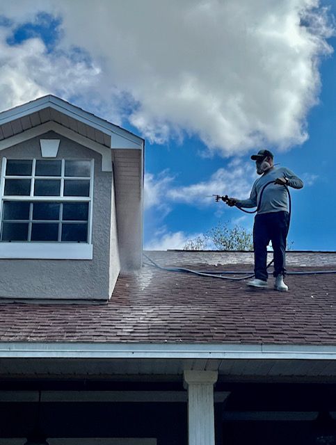 Our Roof Wash service offers a gentle and effective way to remove dirt, moss, algae, and other debris from your roof, ensuring its longevity while enhancing the overall appearance of your home. for Foreshore Pressure Cleaning Services Inc in Holiday, FL