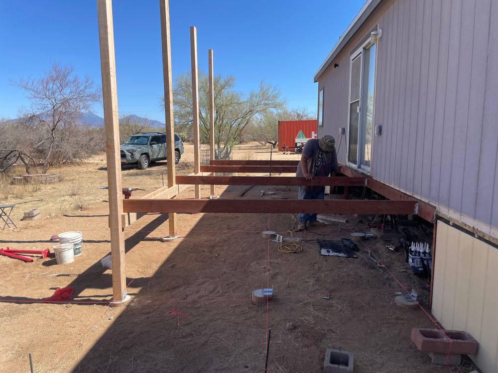 Deck builds for Arizona Home and Yard Solutions LLC in Vail, AZ