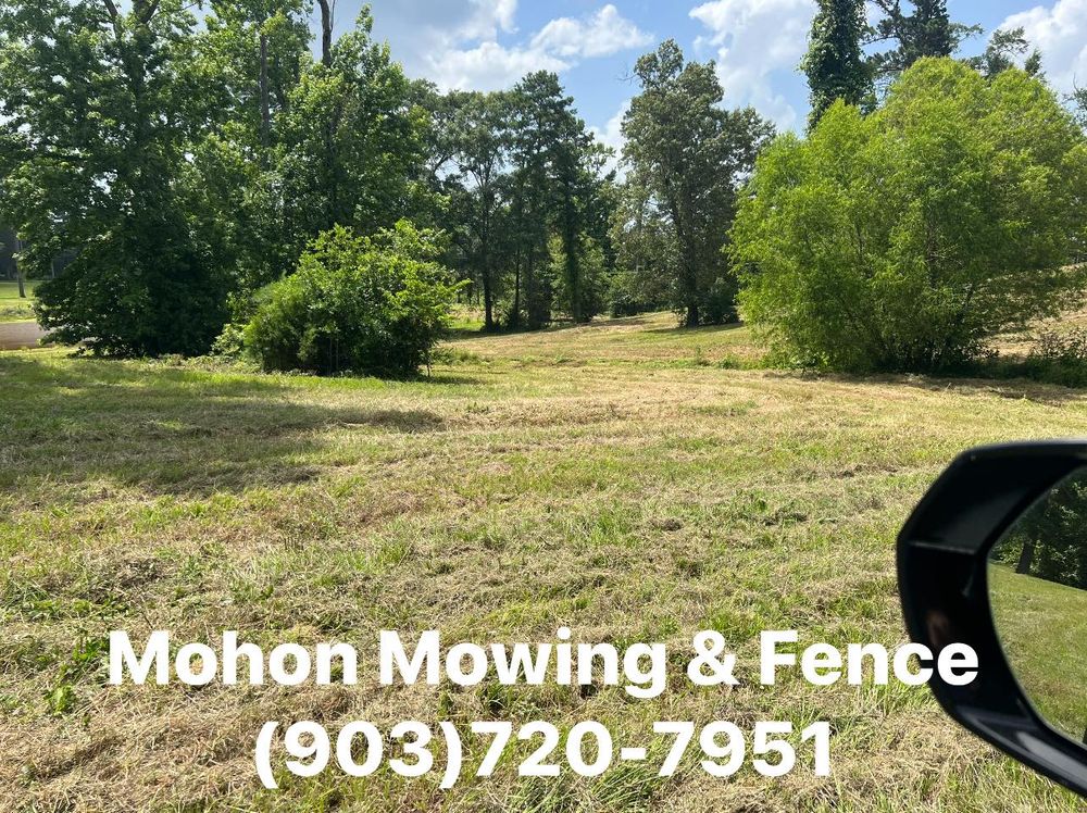 Our professional mowing service ensures a pristine lawn with precise cuts, promoting healthy growth. We use top-quality equipment and eco-friendly practices to enhance the beauty and value of your outdoor space. for Mohon Mowing & Fence in Gladewater, TX