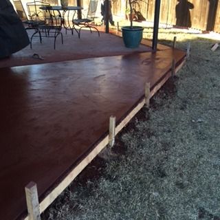 Enhance your outdoor space with our professional stamped concrete installation service, offering durable and visually appealing designs that mimic natural stone, brick, or tile for patios, driveways, and walkways. for Midcities Concrete in Arlington, TX