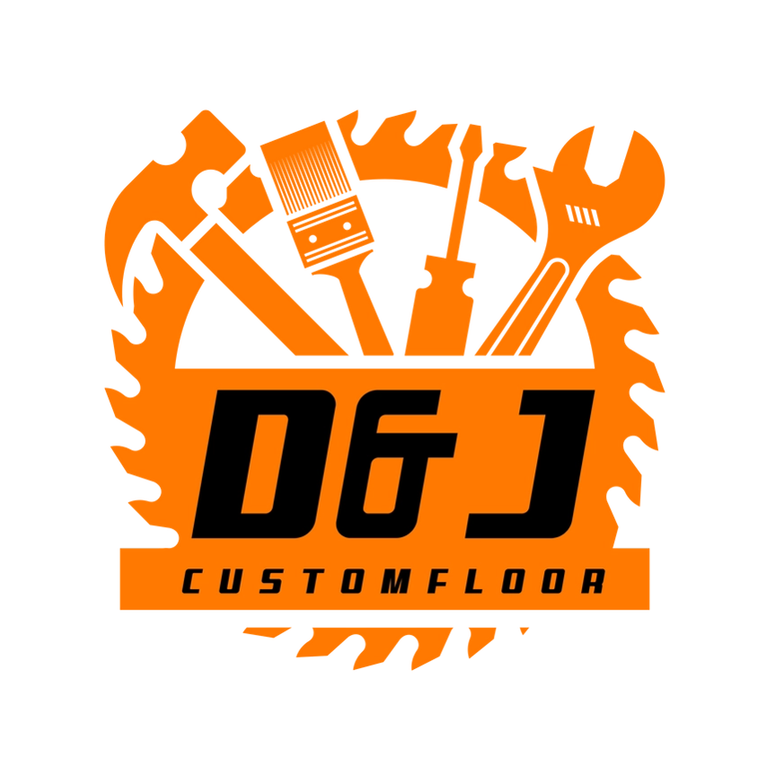 Logo for D&J Custom Floors in Nederland, TX