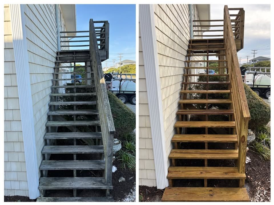 Wood Cleaning for Salty Exterior Pro Wash in Hampstead, NC