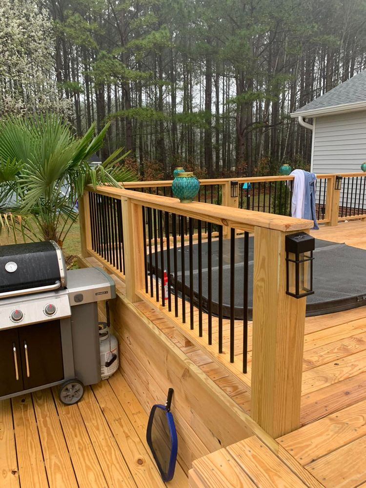 Transform your outdoor space with our expert deck and patio construction services, designed to enhance beauty and functionality while providing a perfect setting for relaxation and entertainment right in your backyard. for Infinite Home Solutions SC LLC in Columbia, SC