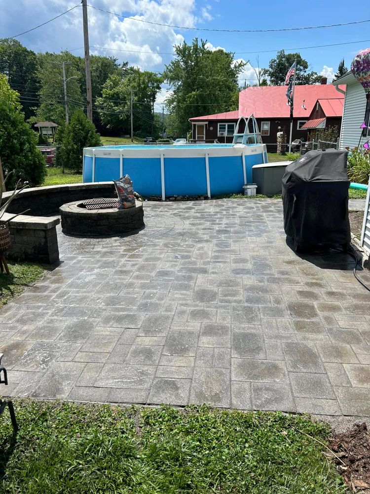 Transform your outdoor space with our expert patio design & construction services. We create beautiful, durable patios tailored to your lifestyle, enhancing both the aesthetics and functionality of your home landscape. for Thomas Clifford Property Services LLC in Enfield, NH