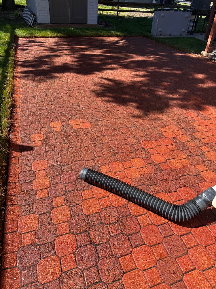 This package includes stripping failed sealer, deep cleaning with professional equipment, re-sanding pavers, optional tinting, and two coats of a joint stabilization sealer for a durable, refreshed finish. for Freedom Exterior Washing in Burlington, NJ
