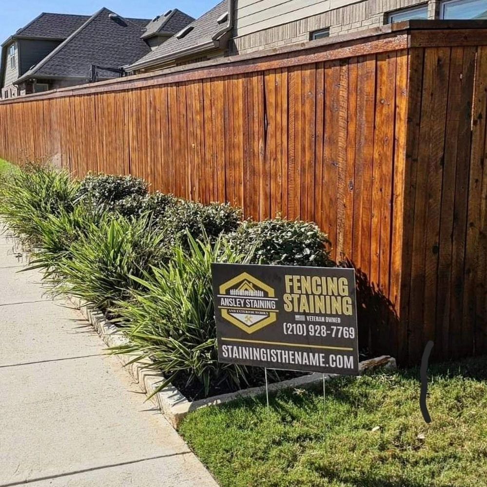 Fence Staining for Ansley Staining and Exterior Works in New Braunfels, TX