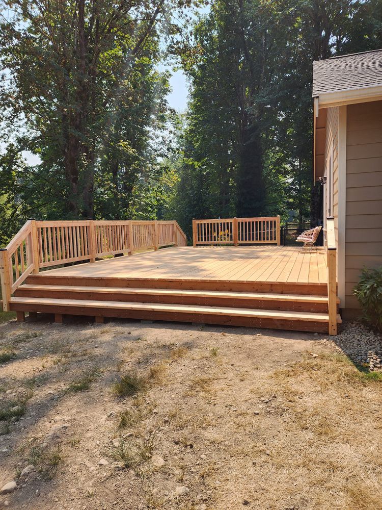 Transform your outdoor space with our professional Deck & Patio Installation service. Our experienced team will work closely with you to create a beautiful and functional area for relaxation and entertainment. for Frankly Better Built in Tenino, WA