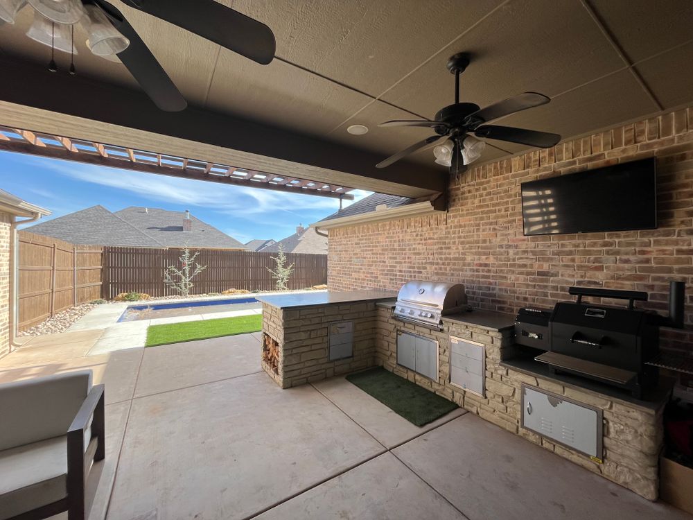 Enhance your outdoor living space with our expert design and installation of custom outdoor kitchens, fire elements, and water features, perfectly complementing your space for a stylish and functional retreat. for Kings Outdoor in Amarillo, TX