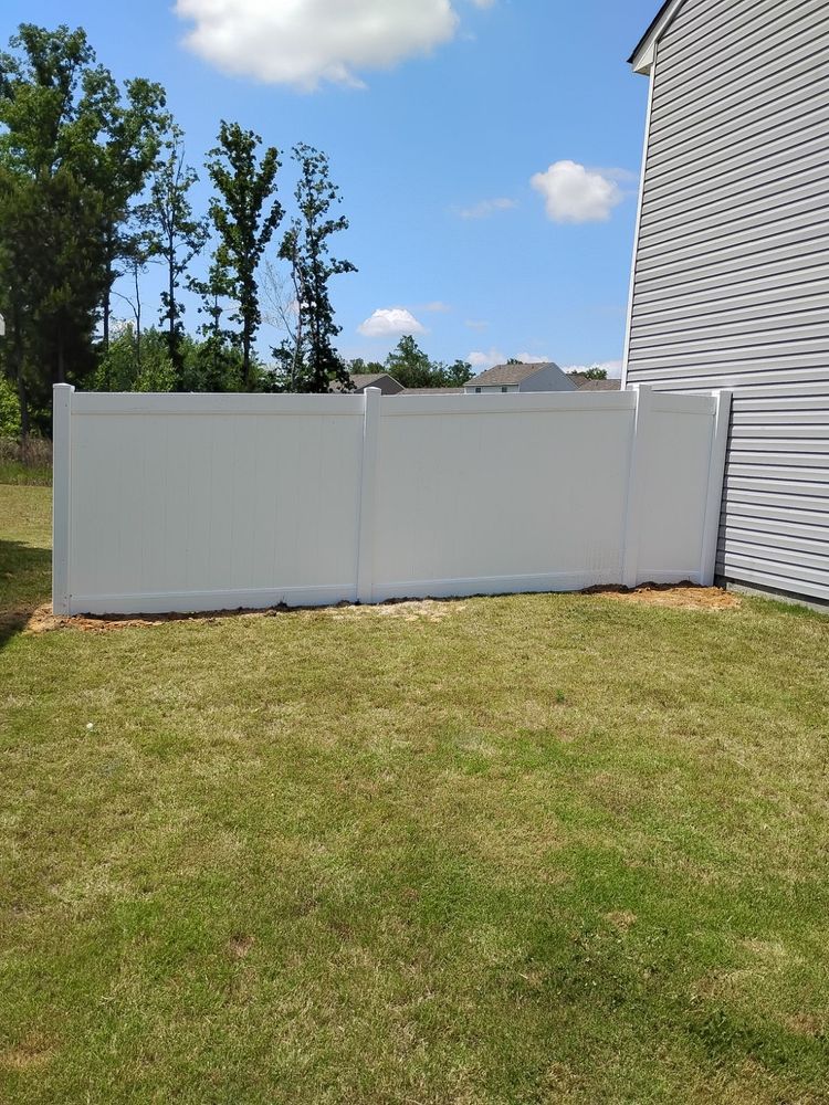 Vinyl fence  for JB Nealy Fence in Elgin, SC