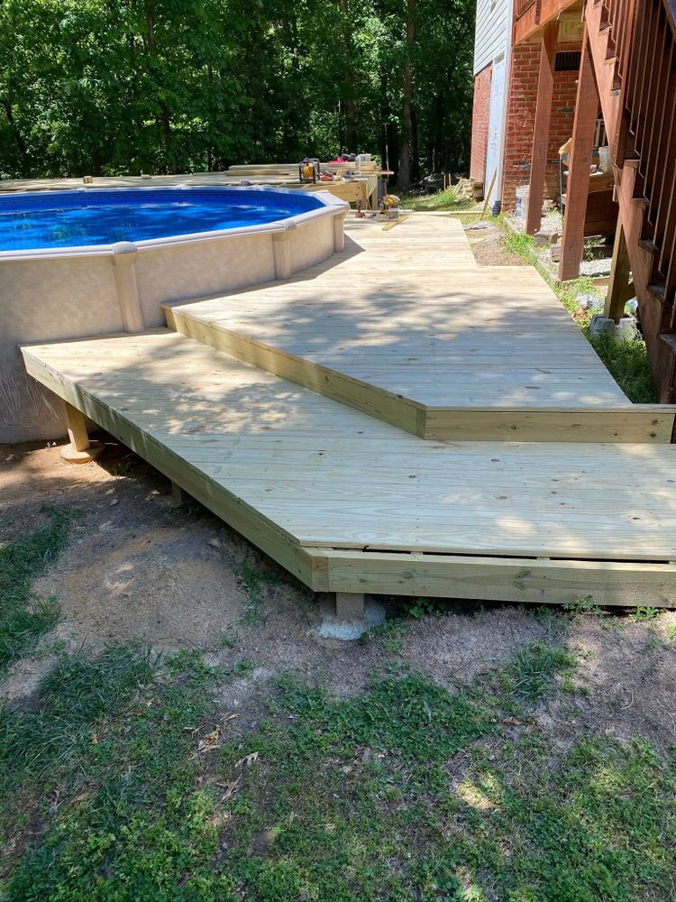 Transform your outdoor space with our expert deck & patio installation services. We craft beautiful, durable decks and patios tailored to enhance your home’s aesthetics and functionality for years of enjoyment. for Valhalla Renovations LLC in Mooresville, NC