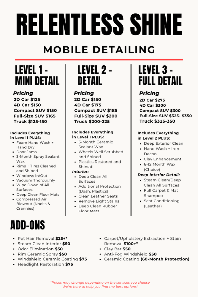 All Photos for Relentless Shine Mobile Detailing in Calabash, NC