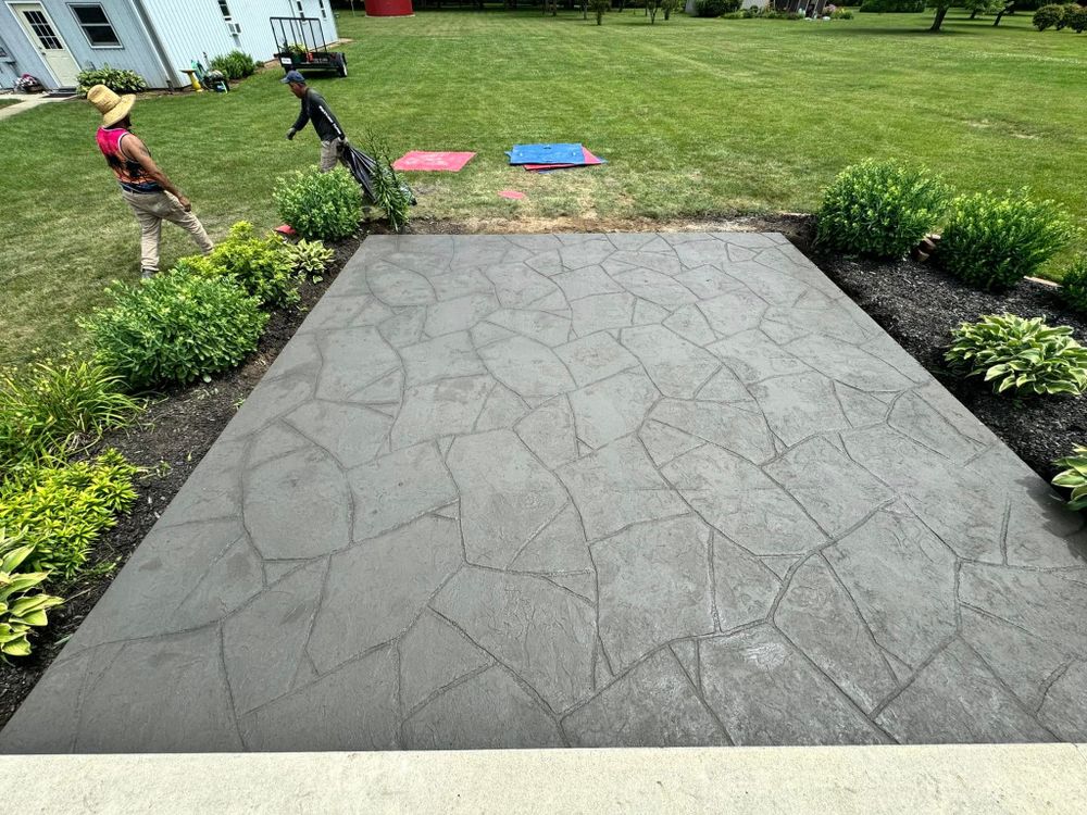 Transform your outdoor space with our expert decorative concrete installation, offering beautiful, durable surfaces that mimic natural stone at a fraction of the cost. Enhance your home’s curb appeal effortlessly. for H&R Concrete in Shelbyville, IN