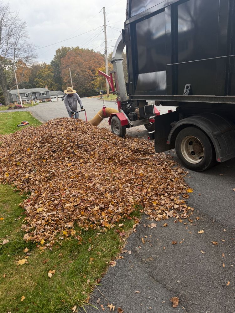 Fall cleanup for Quiet Acres Landscaping in Dutchess County, NY