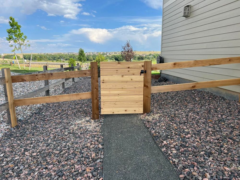 Our expert Fencing Repair & Installation service ensures durable, attractive fences that enhance your home's security and curb appeal, providing personalized solutions to meet your unique preferences and landscape requirements. for Arnett Front Range Construction in Elizabeth, CO