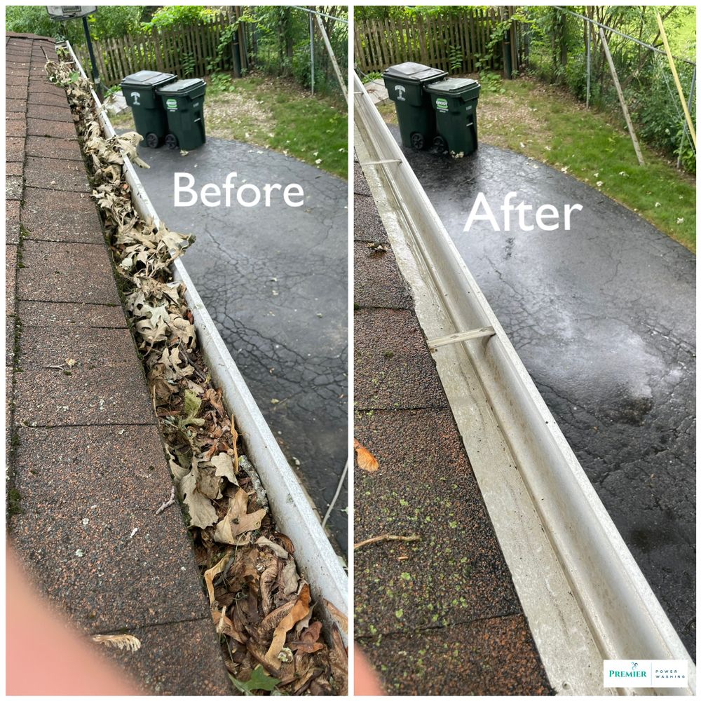 Our Gutter Cleaning service ensures your home's gutters are thoroughly cleaned and unclogged, preventing potential water damage and maintaining optimal functionality. for Premier Partners, LLC. in Lake County, IL