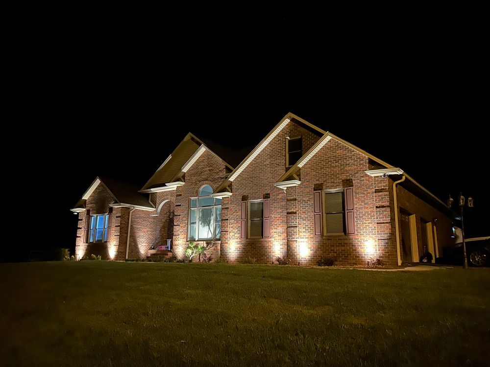 Outdoor lighting  for Cook's Lawn & Landscaping in Taylorsville, NC