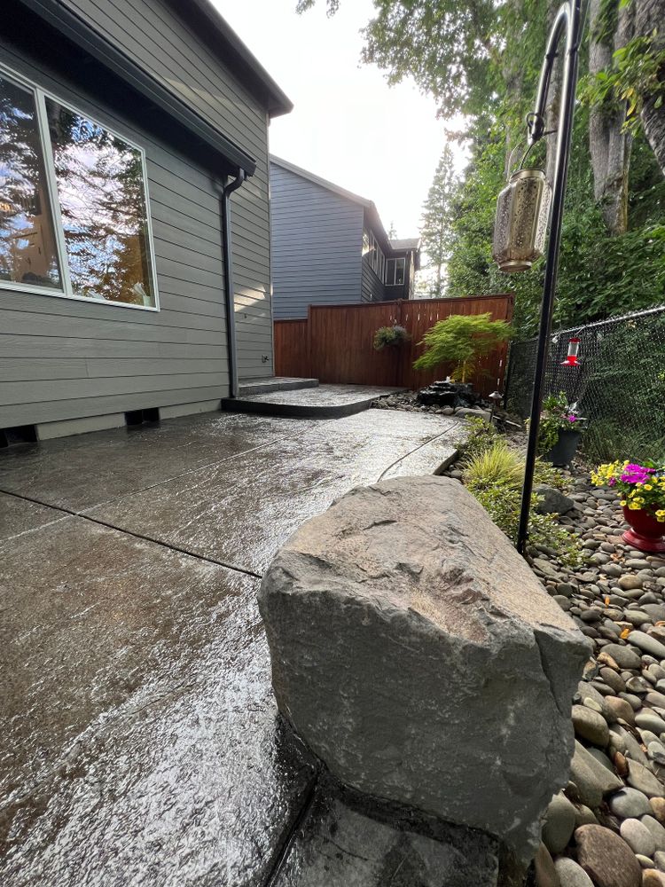 Transform your outdoor spaces with our expert Stamped Concrete Installation. Offering durability and aesthetic appeal, our service delivers bespoke designs tailored to enhance the beauty and value of your home. for PEARL CONSTRUCTION in Portland, OR