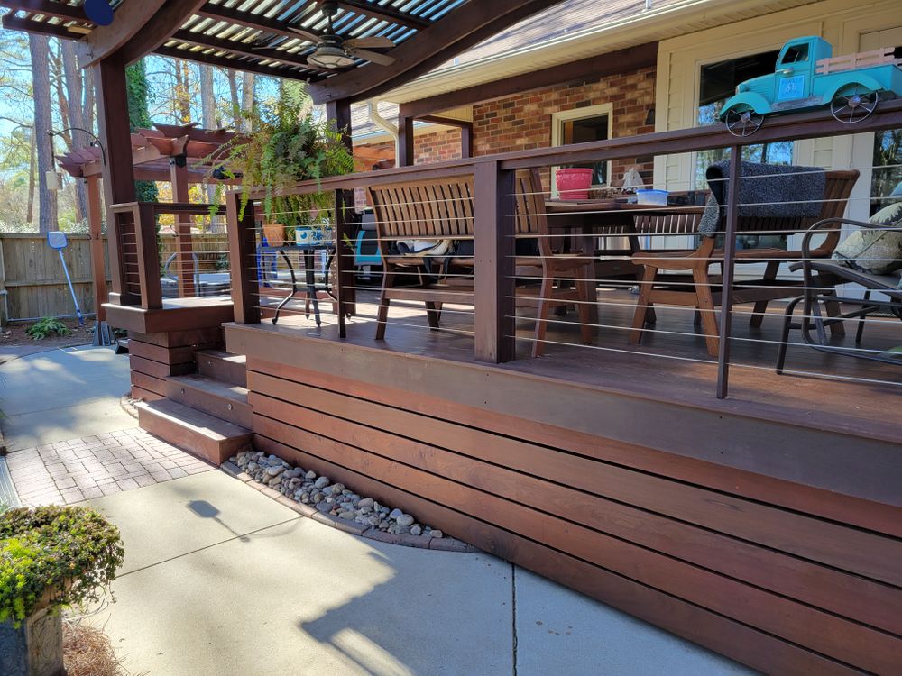 Ipe deck and trellis  for GVL Renovations in Greenville, SC