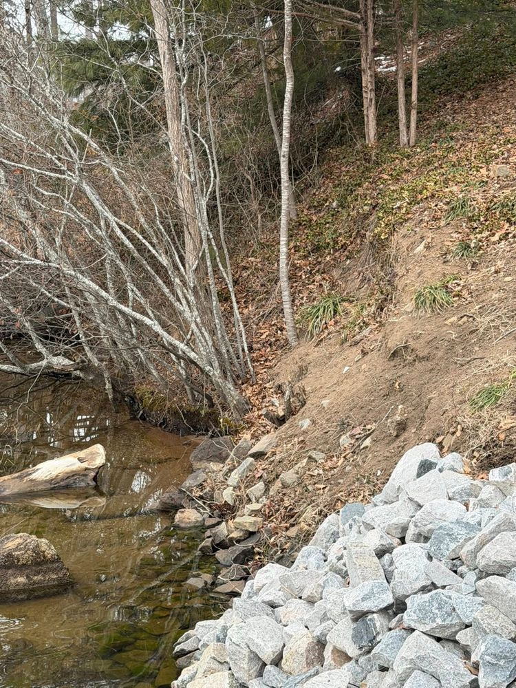 River Rock Installation for Done2Day LLC in Wake Forest, NC