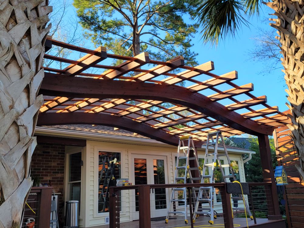 Ipe deck and trellis  for GVL Renovations in Greenville, SC