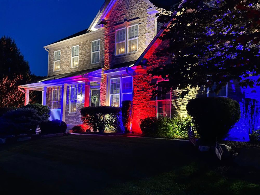 Transform your home with our Holiday Lighting service. We design, install, maintain, and remove stunning seasonal displays, delivering a safe, hassle-free way to celebrate beautifully all season long. for Luminationnights LLC in Chester, PA