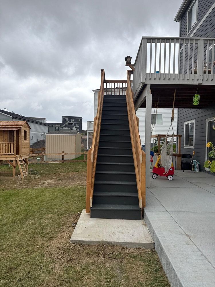Deck Stairs for Arnett Front Range Construction in Elizabeth, CO