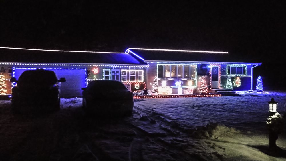 Christmas Light Installation for LLS Property Solutions in Big Rapids, MI