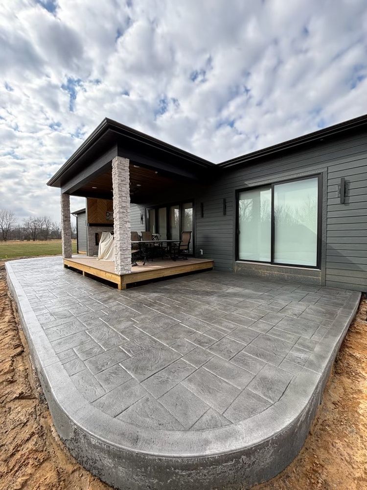 Enhance your home's aesthetics with our Decorative Concrete services, offering custom designs and finishes that transform ordinary surfaces into stunning, durable features perfect for patios, driveways, and indoor spaces. for Curb Concepts Plus in Mishawaka, IN