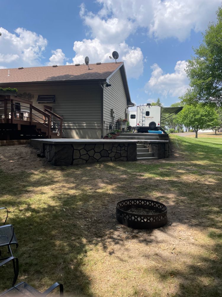 Carved Concrete Retaining Walls  for STAMPEDE Vertical Concrete in Isanti, Minnesota