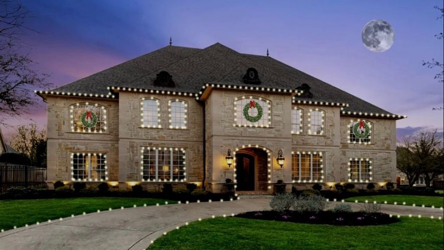 Holiday Lights for Landscape Legends in Roanoke, TX