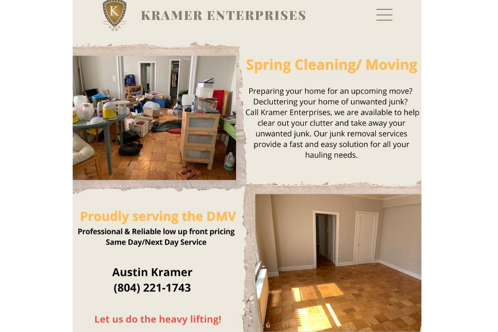 Junk Removal for Kramer Enterprises in Washington, D.C.