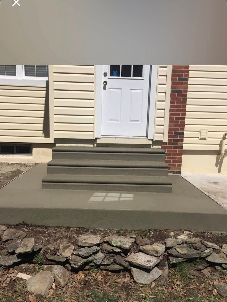 Transform your home with our expert Stair Design & Installation service, offering durable and stylish concrete solutions that enhance safety and aesthetics. experience customized craftsmanship tailored to your unique preferences. for GV Concrete LLC in Cherry Hill Township, NJ