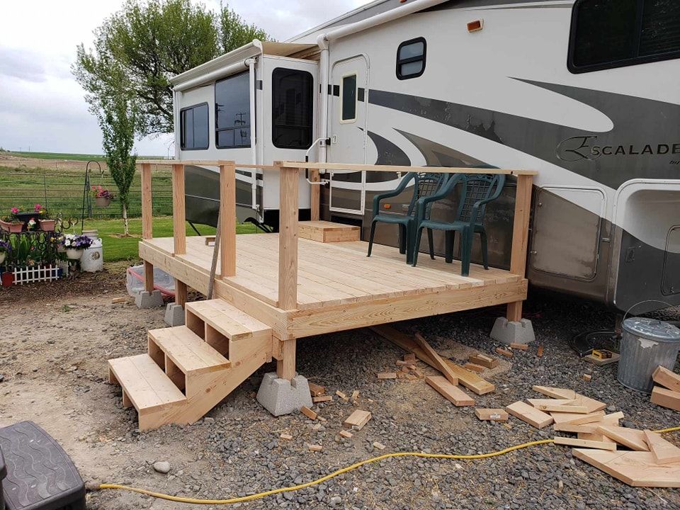Our experienced team specializes in creating beautiful and functional outdoor living spaces with custom deck and patio installations. Enhance your home's value and enjoy the great outdoors right at home. for Elk Valley Construction  in Magic Valley, ID