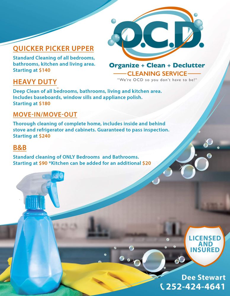 Organize Clean DeClutter Cleaning Services team in Jacksonville, North Carolina - people or person