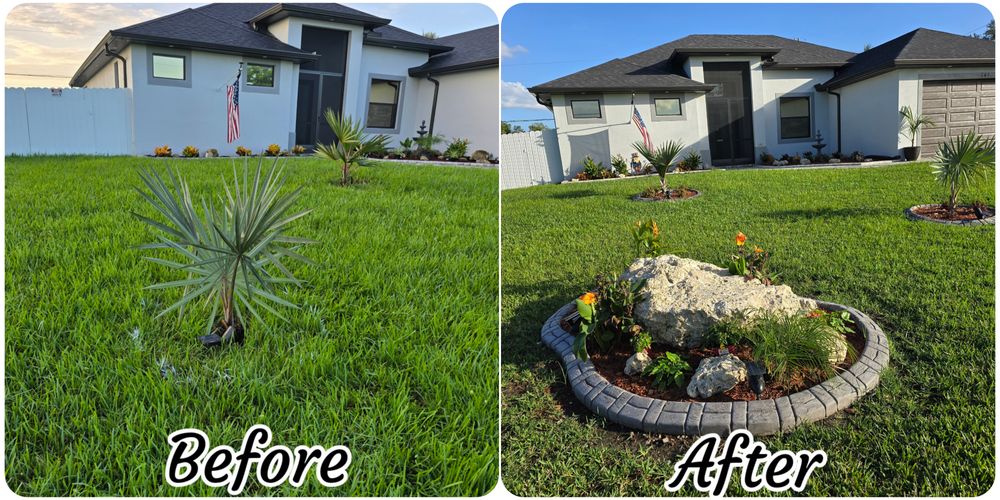 Before & After for AL Curbs in Cape Coral, FL