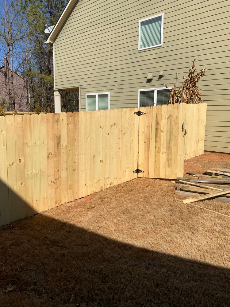 Fence work for Compadres Concrete in Griffin, GA