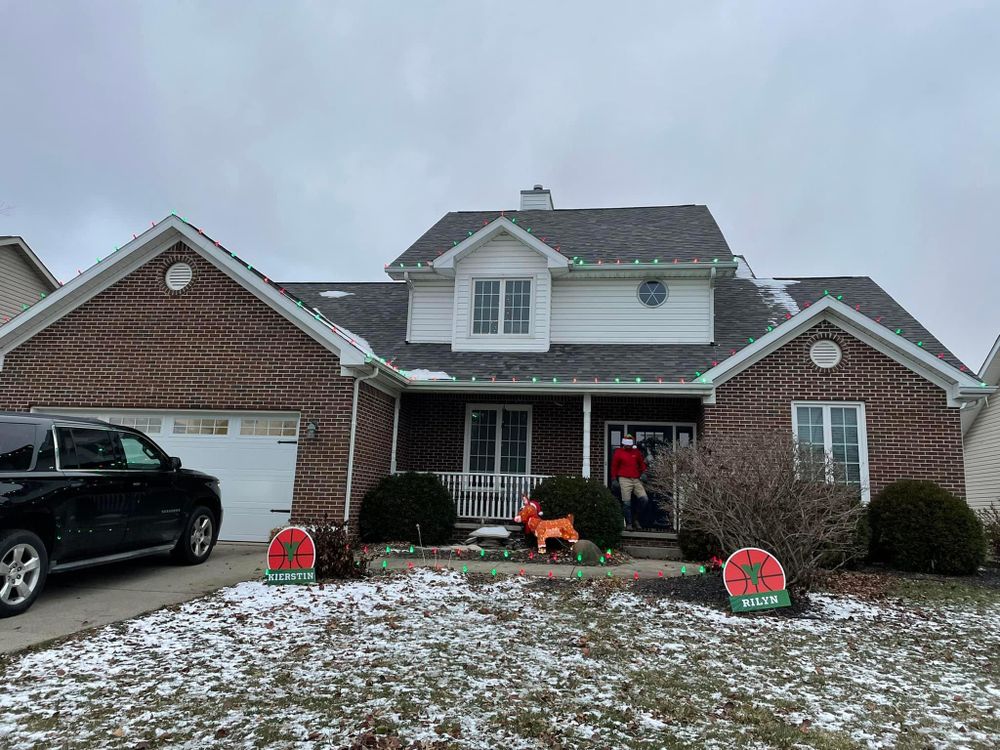 Residential Christmas Light Installation for Indiana Christmas Light Installers	 in Eaton, IN