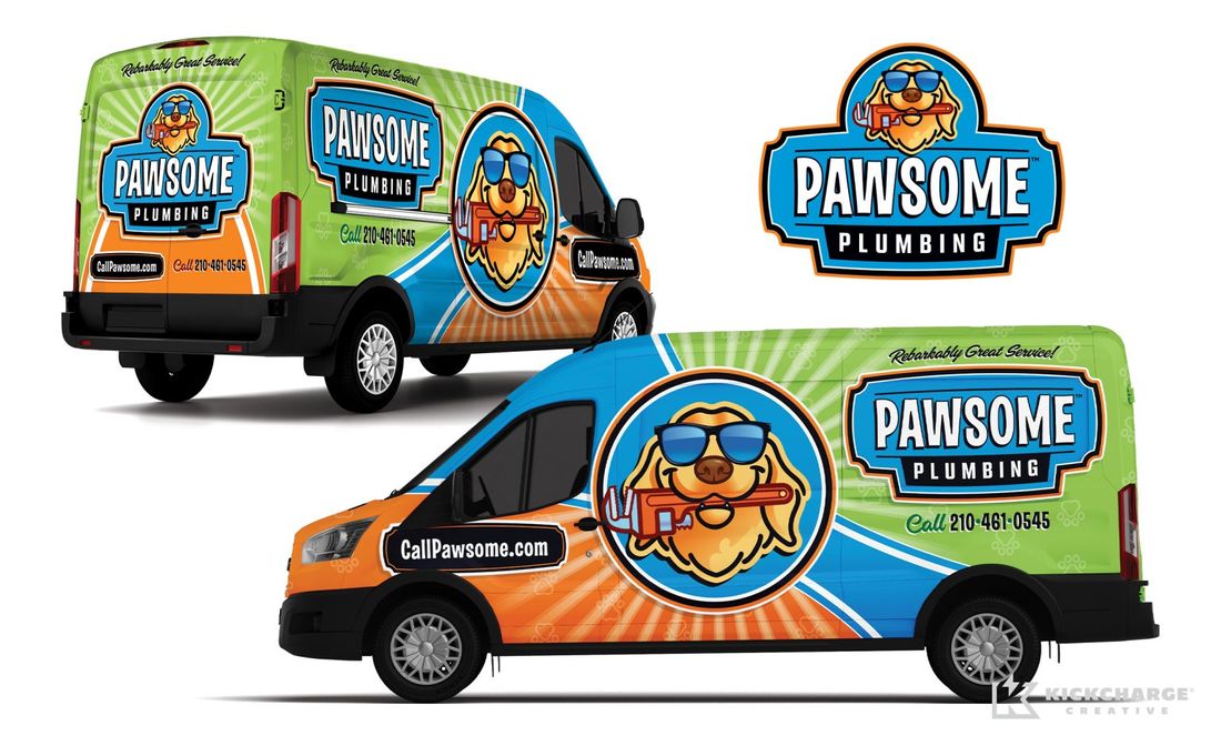 The Pawsome Plumbing van