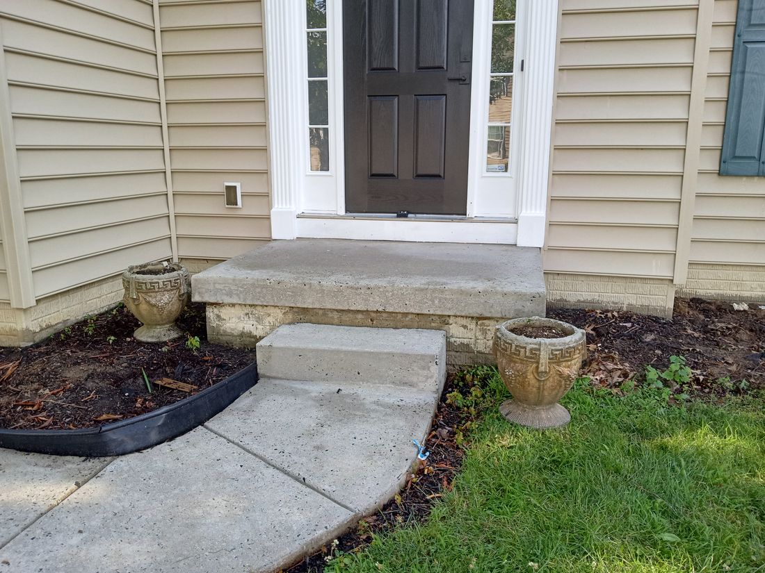 Front walkway and steps cleaned