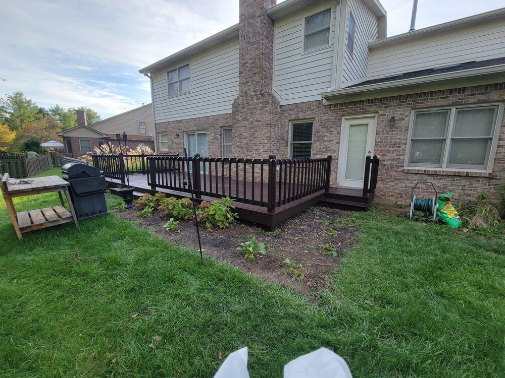 Deck with railing