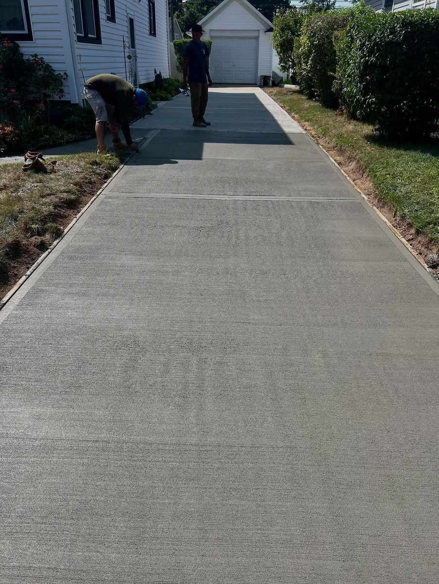 Sidewalk Installation for Azores Concrete L.T.D. in Port Jefferson Station, NY