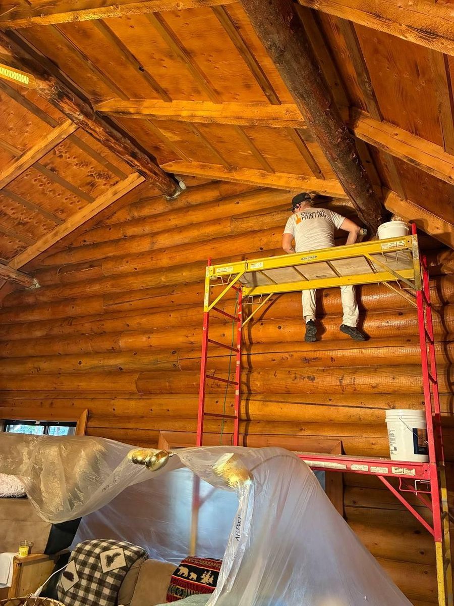 Log Home Refinishing for Chewelah Painting in Spokane, WA