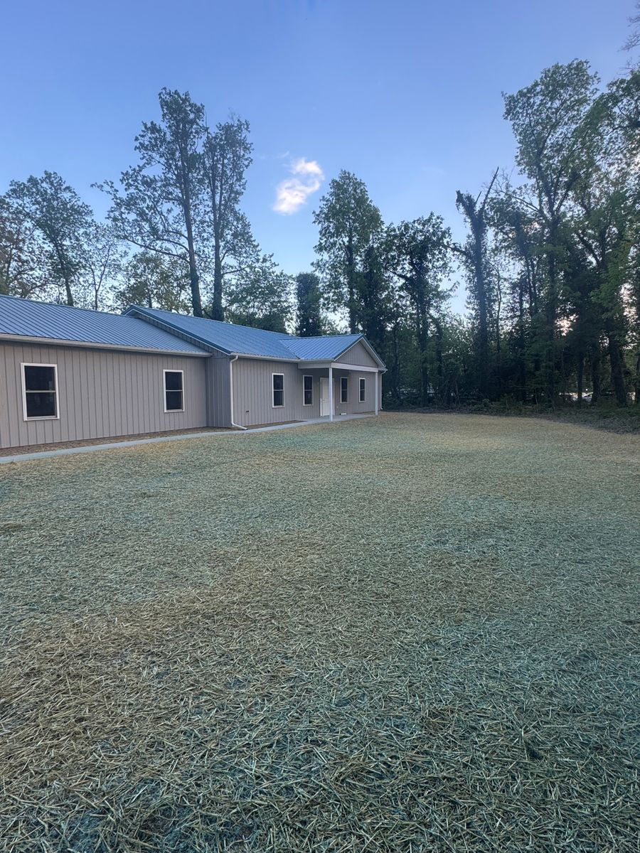 Hydro-seeding and sod installation for Caliber Construction & Excavation in Smyrna, DE