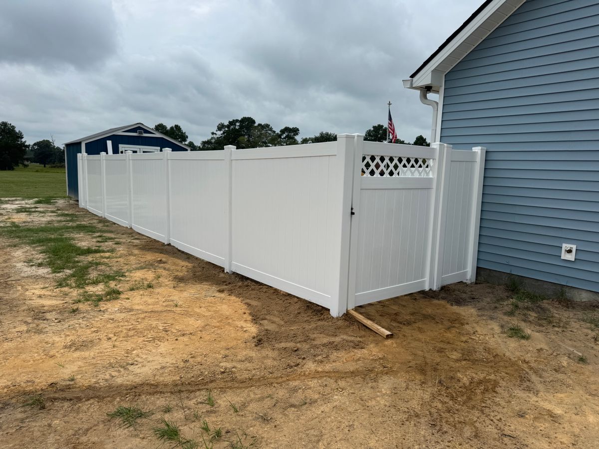 Vinyl for 4 In The Fire Fencing LLC in Darlington, SC
