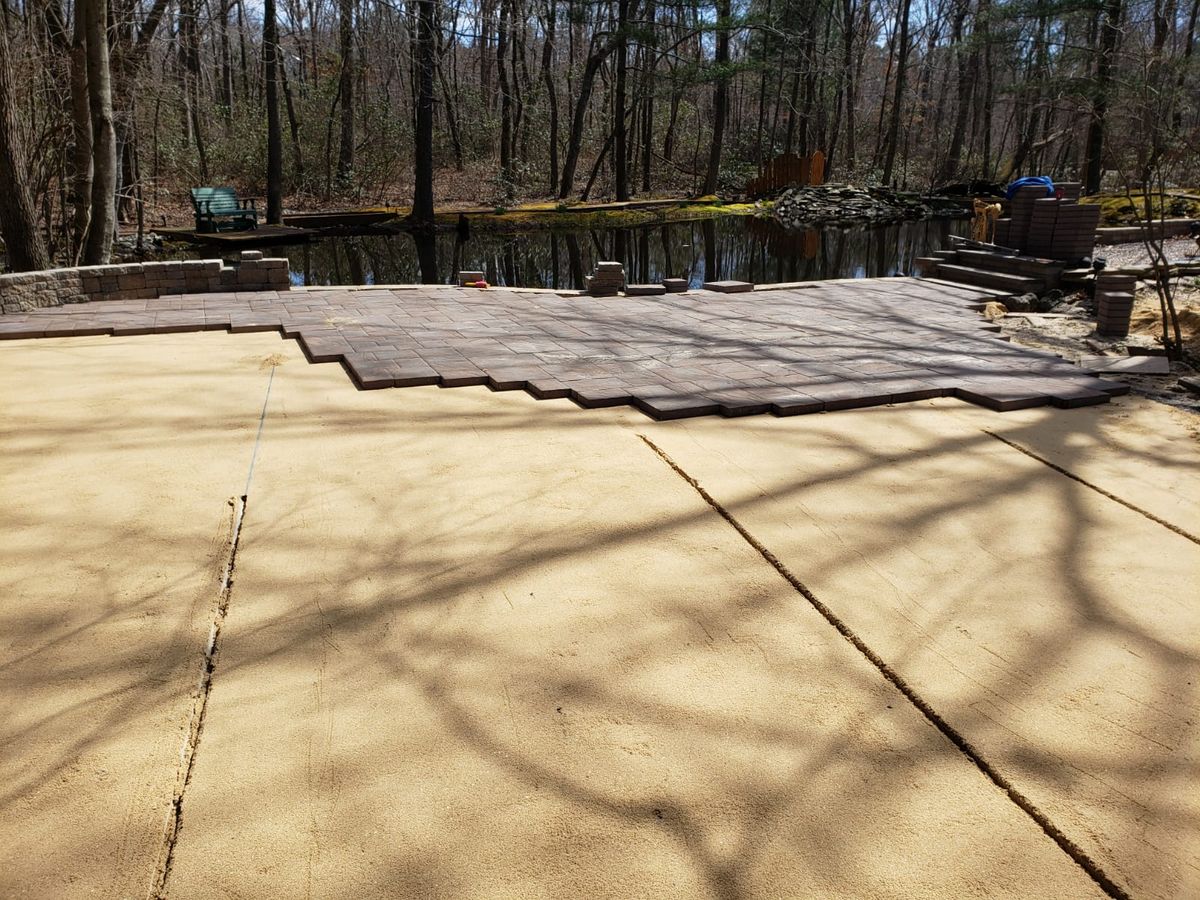 Hardscape Installation for J&J Martinez Landscaping in Burlington County, NJ