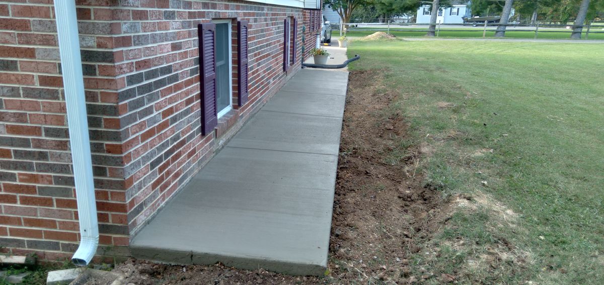 Sidewalk Installation for OBH Concrete LLC in Lusby, MD