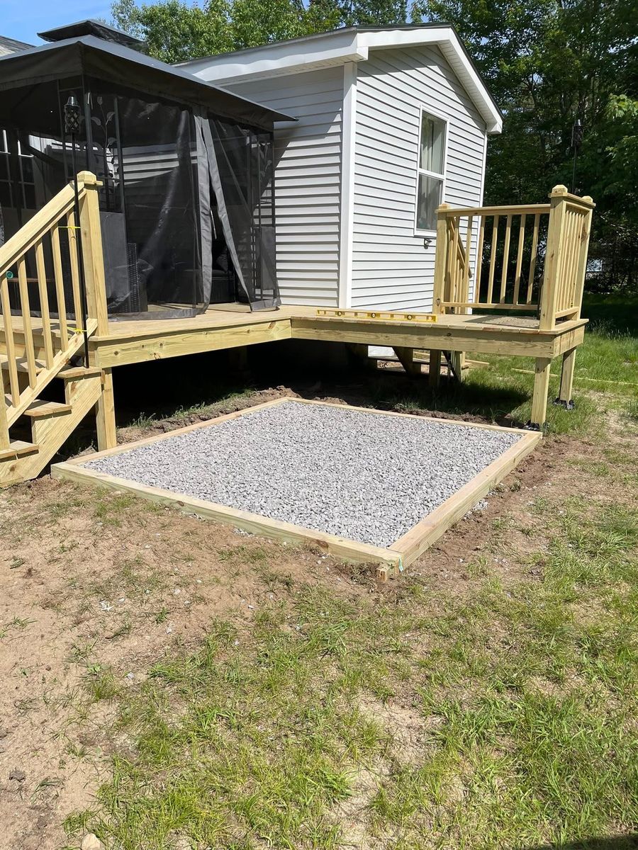 Landscape Installation for Smythe’s Stonework & Masonry in Buxton, ME