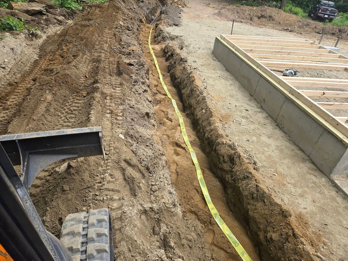 Sewer & Water Lines for MJS Excavating in Hardwick, MA